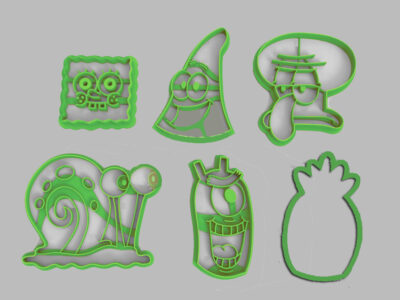 סט חותכני עוגיות משפחת בובספוג